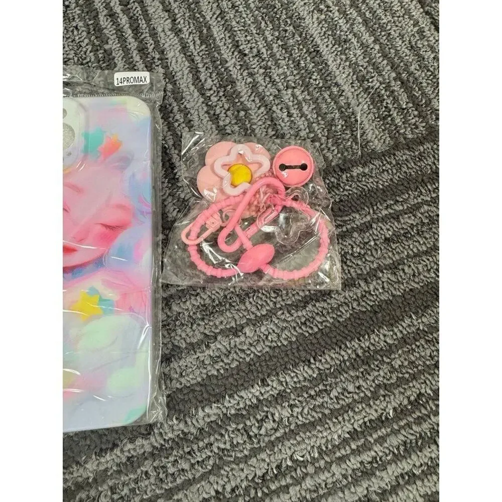 Echo Miss iPhone 14 Pro Max Case Bundle Lot of 4 Pink Girly Cases +Charm NIP